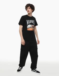 Футболка мужская Gloria Jeans BKT012097 черная S (44-46)