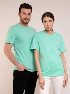 Футболка унисекс Uzcotton Premium зеленая XL