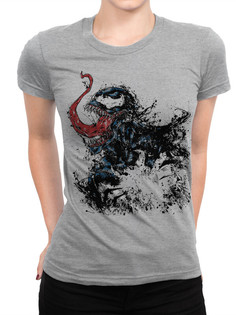 Футболка женская Design Heroes Веном Симбиот 623-venom-1 серая 2XL