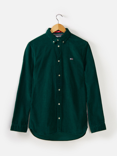 Рубашка мужская Tommy Jeans DM0DM15145L6O зеленая, размер S