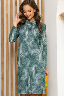 Платье женское LT Collection Модный мотив зеленое 54 RU