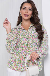 Блуза женская LT Collection Каролина зеленая 42 RU