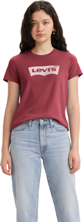 Футболка женская Levis Women The Perfect Tee красная XS Levis®