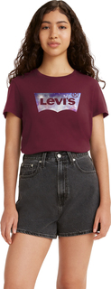 Футболка женская Levis Women The Perfect Tee бордовая XL Levis®