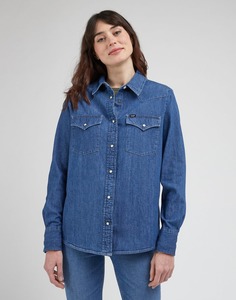 Рубашка женская Lee Women Western Shirt синяя S