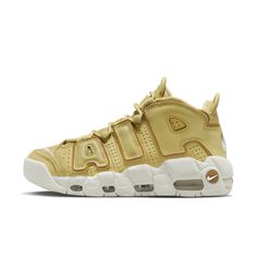 Кроссовки женские Nike W Air More Uptempo Buff Gold бежевые 8.5 US