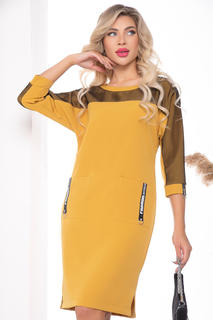 Платье женское LT Collection Модная Леди желтое 54 RU