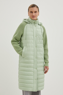 Пальто женское Finn Flare FBE110207 зеленое S