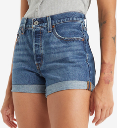 Шорты женские Levis Women 501 Rolled Short синие 28 Levis®