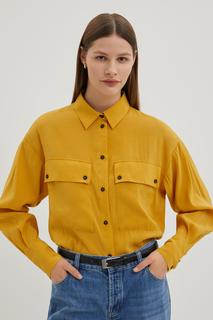 Рубашка женская Finn Flare FBE110105 желтая S