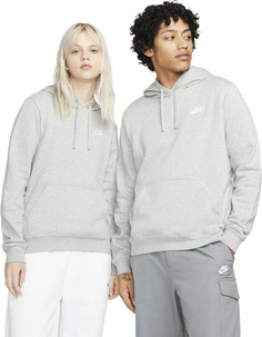 Худи женское Nike W Sportswear Club Fleece Pullover Hoodie серое XS