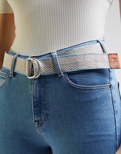 Ремень женский Lee Women Pattern Webbing Belt серый, 95 см