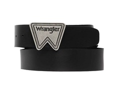 Ремень мужской Wrangler FESTIVAL LOGO BELT BLACK черный, 85 см