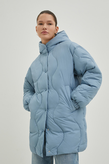 Пальто женское Finn Flare FBE11000 голубое XS
