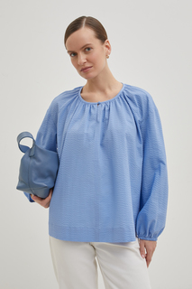 Рубашка женская Finn Flare FBE110103 голубая M