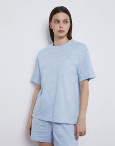 Пижама женская Gloria Jeans GSL001416 голубая XL (48)