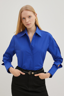 Рубашка женская Finn Flare FBE110199 синяя XS
