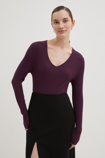 Пуловер женский Finn Flare FBE11132 фиолетовый L
