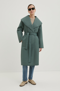 Пальто женское Finn Flare BAS-100120 зеленое XS