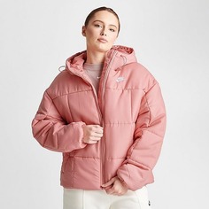 Куртка женская Nike W Classic Puffer Therma-FIT Loose Hooded Jacket красная XL