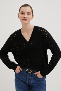 Пуловер женский Finn Flare FBE11107 черный XS