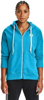 Толстовка женская Under Armour Rival Fleece FZ Hoodie синяя XS