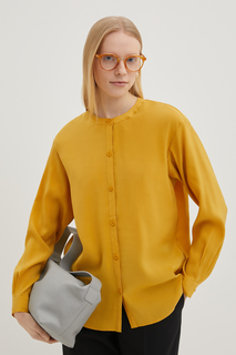 Рубашка женская Finn Flare FBE110163 желтая XS