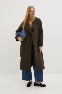 Пальто женское Finn Flare FBE11028 коричневое XL