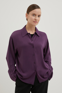 Рубашка женская Finn Flare FBE11039 фиолетовая S