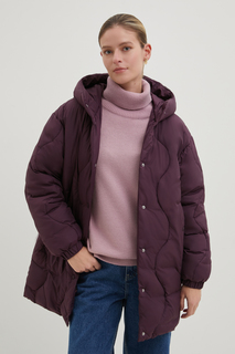 Пальто женское Finn Flare FBE11000 фиолетовое XS
