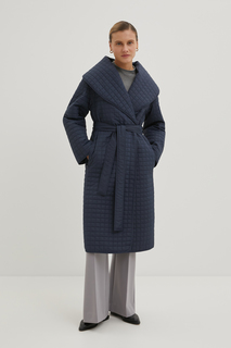 Пальто женское Finn Flare BAS-100120 синее XS