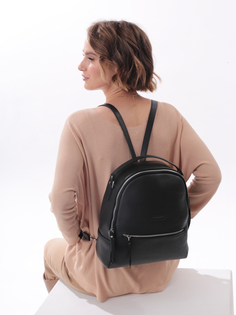 Рюкзак женский Franchesco Mariscotti 1-4611 черный, 30х26х10 см