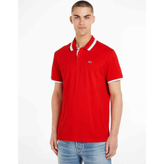 Рубашка-поло Tommy Hilfiger Jeans мужская, красный-XNL, XXL, DM0DM18313