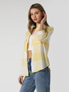 Рубашка женская Colins CL1061877_Q1.V1 желтая S