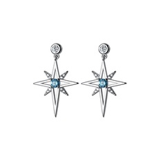 Серьги подвески из бижутерного сплава WASABI JEWELL WSB0000552, стразы