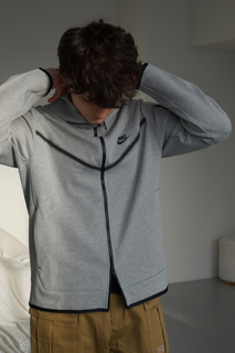 Толстовка мужская Nike Tech Fleece Full-Zip Hoodie серая L