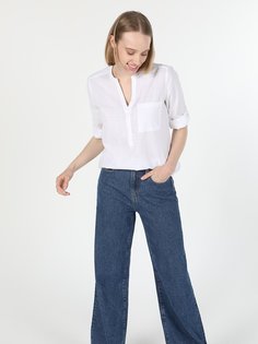 Блуза женская Colins CL1060147_Q1.V1_WHT белая M