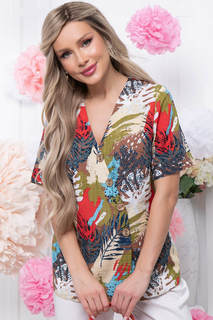 Блуза женская LT Collection Николь Б5771 разноцветная 44 RU