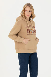 Худи женское US Polo G082SZ0820NASTAS бежевое L
