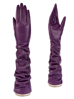 Перчатки женские Eleganzza F-IS1392 темно-фиолетовые, р. 6.5
