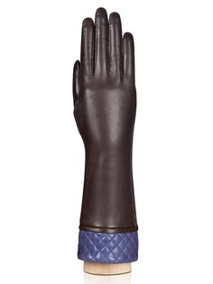 Перчатки женские Eleganzza HP91300 темно-коричневые/фиолетовые, р. 6.5