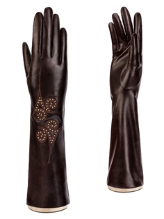 Перчатки женские Eleganzza F-IS0018 темно-коричневые, р. 6.5