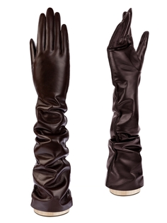 Перчатки женские Eleganzza F-IS0073 темно-коричневые, р. 7