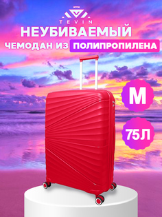 Чемодан женский TEVIN polypropylene2 красный 521 M