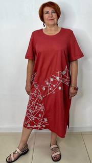 Платье женское Fashion 219 красное 62 RU