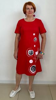 Платье женское Asen 1758 красное 54 RU