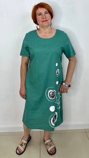 Платье женское Asen 1758 зеленое 54 RU
