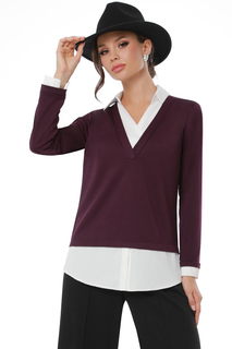 Блуза женская DStrend 0386 фиолетовая 52 RU