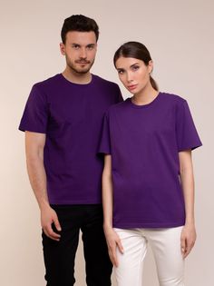 Футболка унисекс Uzcotton Premium фиолетовая 4XL