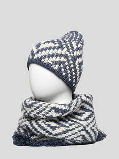 Комплект шапка и шарф женский Vitacci MT0006-10-K голубой